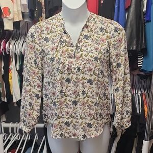 LOFT Multicolor Floral Blouse